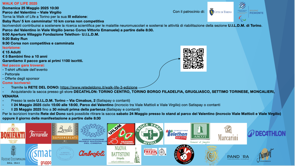 Immagine evento Walk of Life Torino 2025 Immagine evento Walk of Life Torino 2025